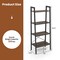 Costway 4-Tier Wood Ladder Shelf Ladder Bookcase Bookshelf Display Rack